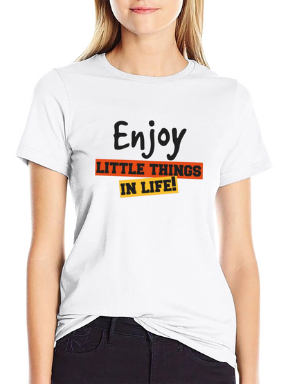 Enjoy Little Things Black Graphic Tee