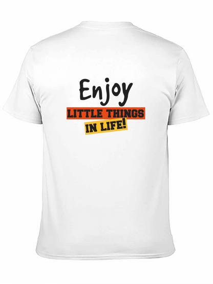 Enjoy Little Things Black Graphic Tee