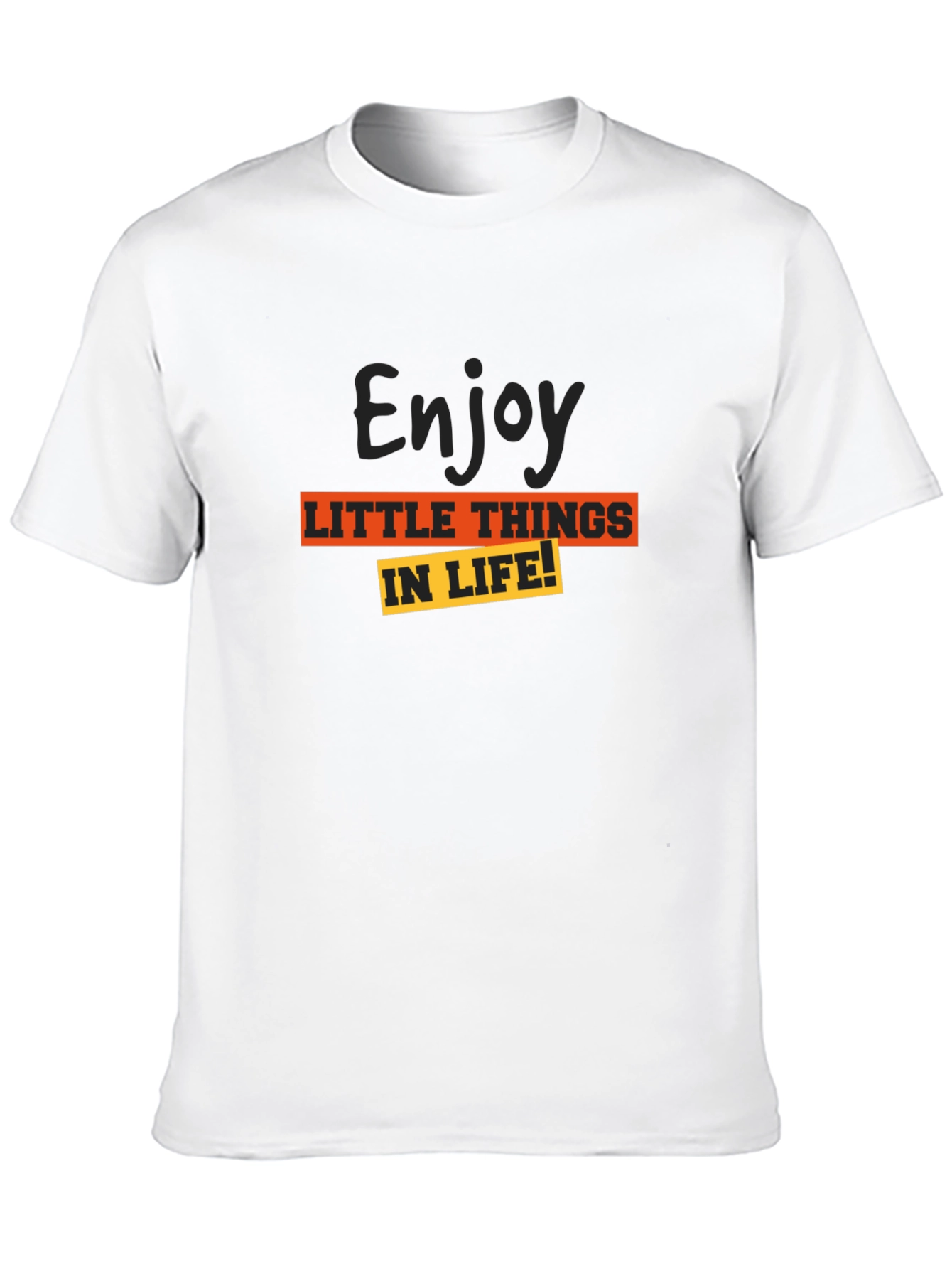 Enjoy Little Things Black Graphic Tee