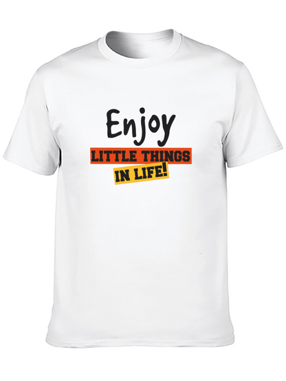 Enjoy Little Things Black Graphic Tee