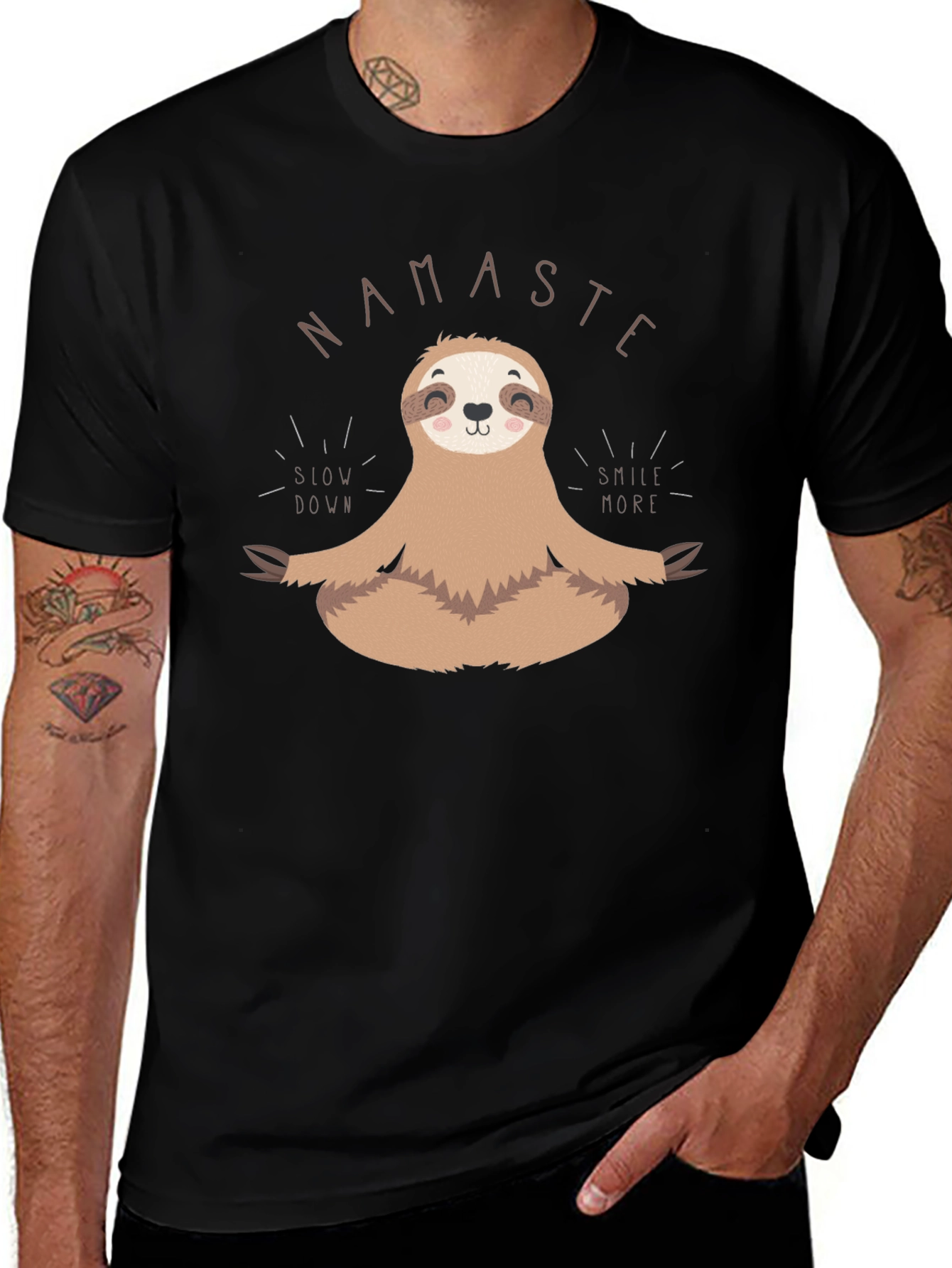 Namaste Sloth Meditation T-Shirt