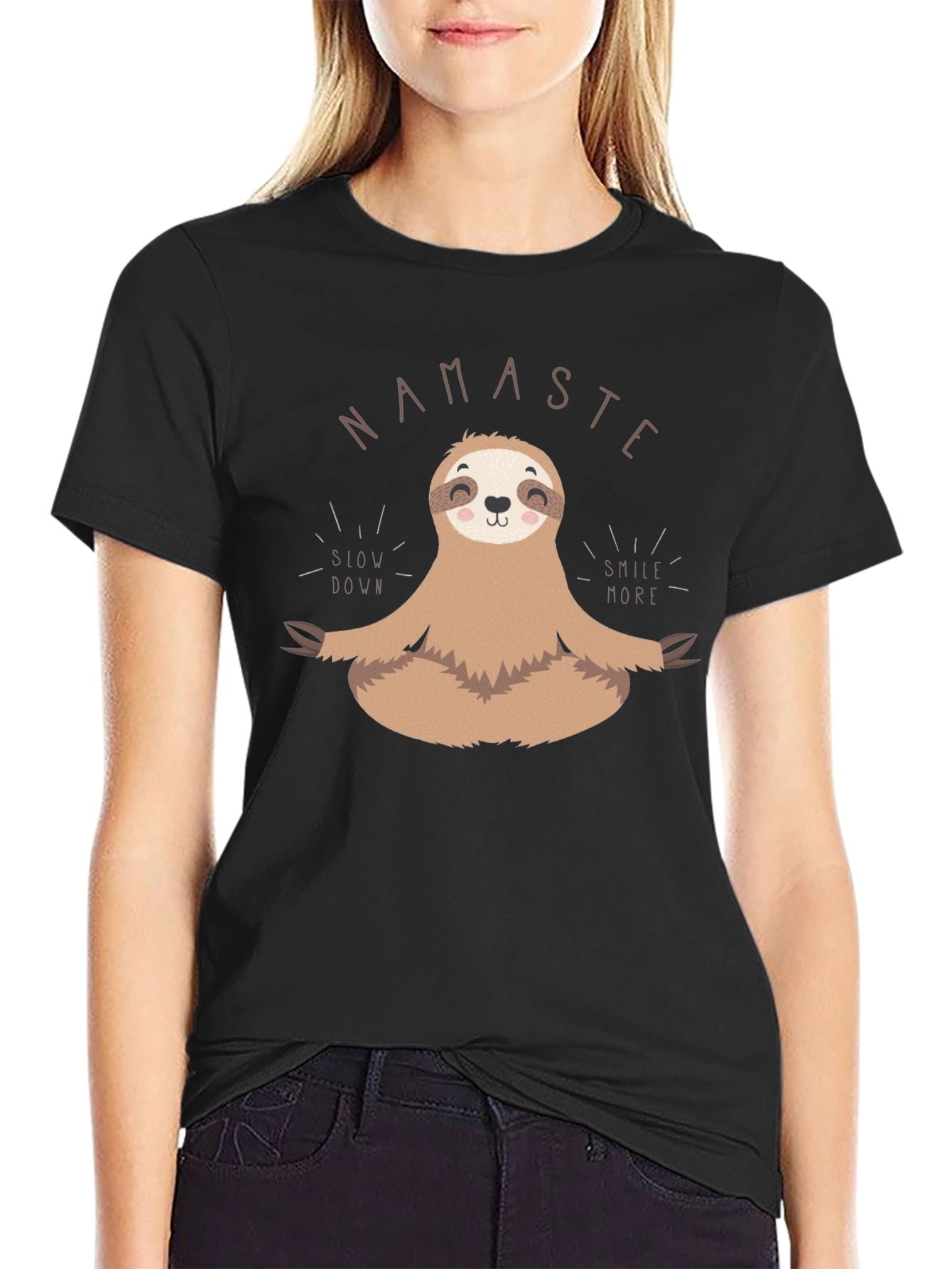 Namaste Sloth Meditation T-Shirt