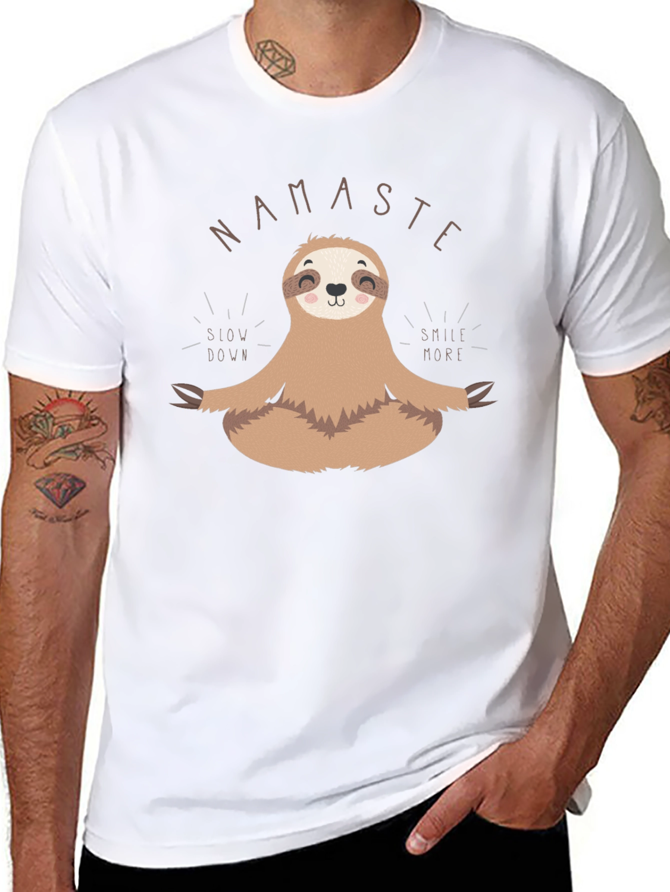 Namaste Sloth Meditation T-Shirt