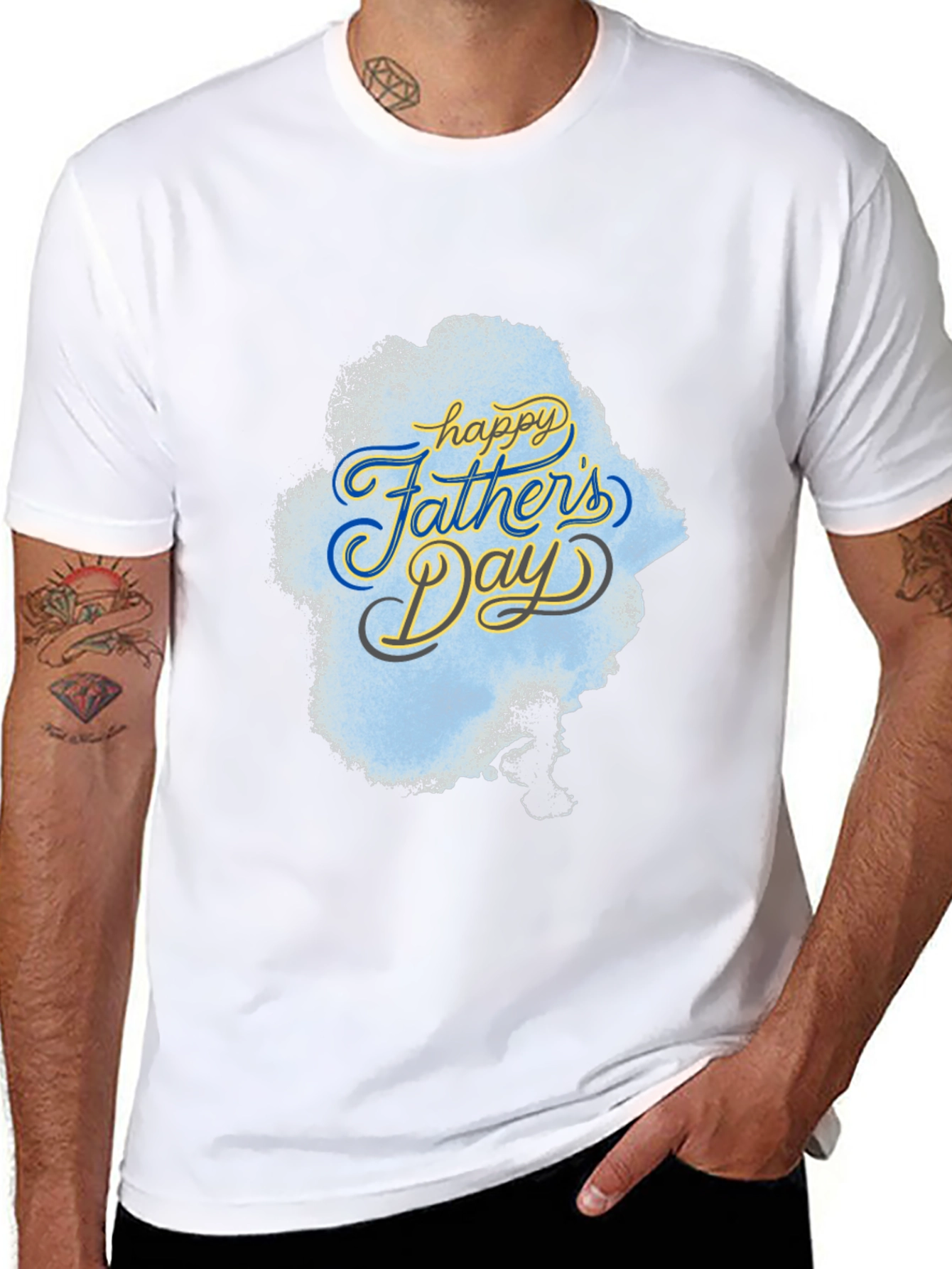 Happy Fathers Day Black T-Shirt