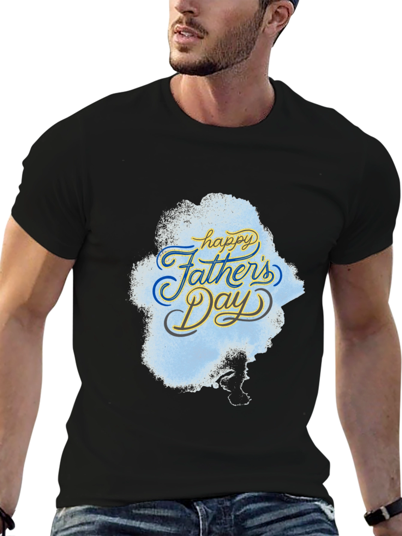 Happy Fathers Day Black T-Shirt