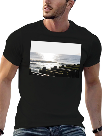 Ocean View Graphic Tee - Unisex Black T-Shirt