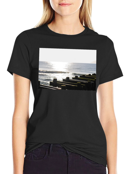 Ocean View Graphic Tee - Unisex Black T-Shirt
