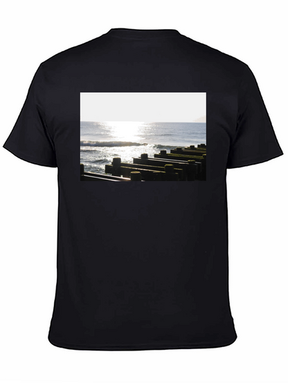Ocean View Graphic Tee - Unisex Black T-Shirt