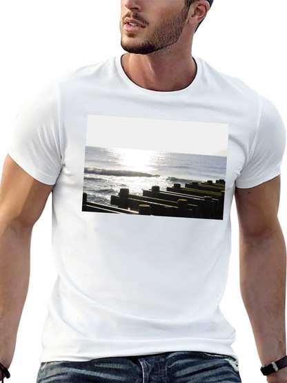 Ocean View Graphic Tee - Unisex Black T-Shirt