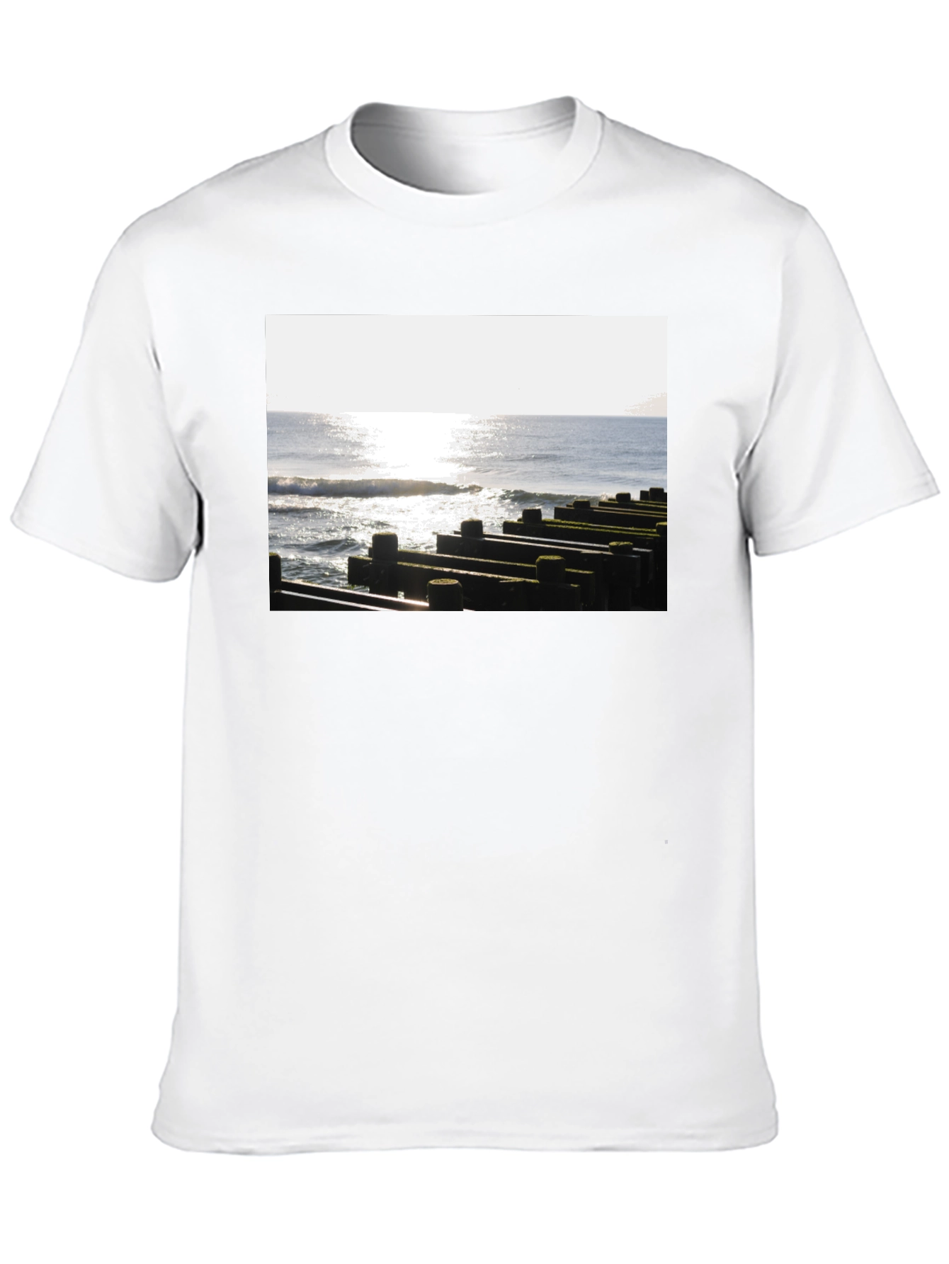 Ocean View Graphic Tee - Unisex Black T-Shirt