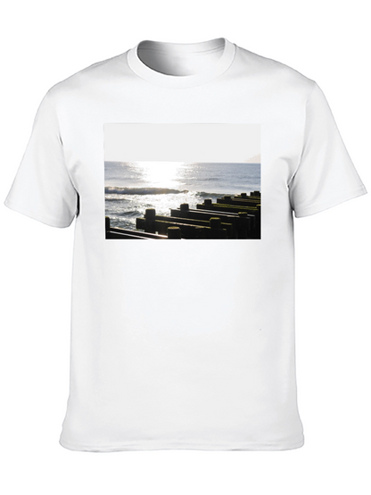 Ocean View Graphic Tee - Unisex Black T-Shirt