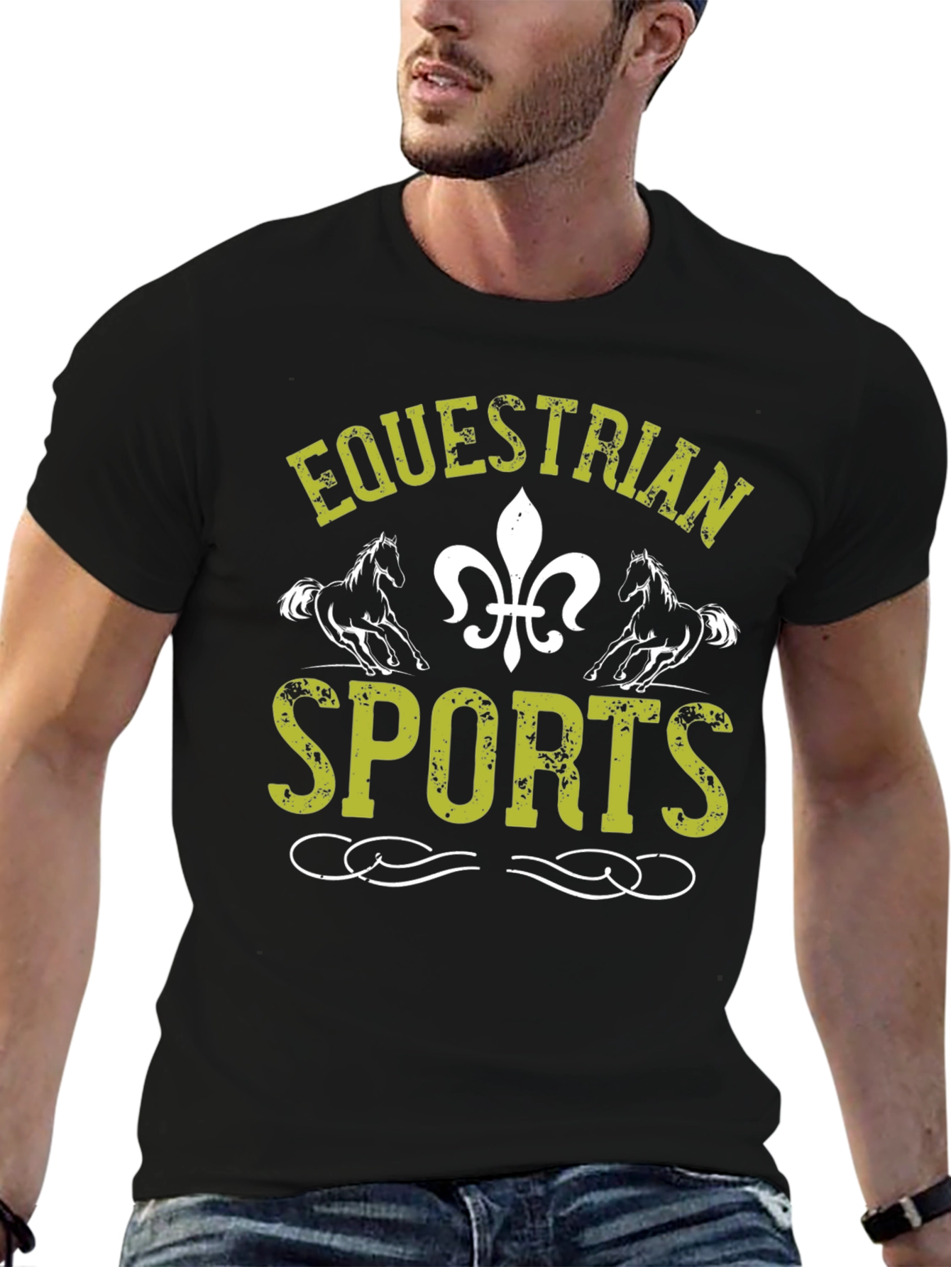 Equestrian Sports Graphic Print T-Shirt