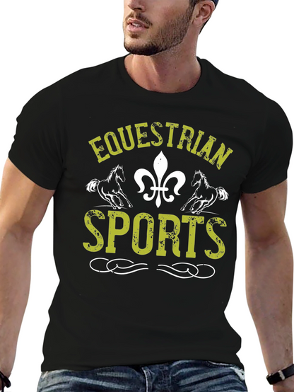 Equestrian Sports Graphic Print T-Shirt