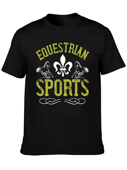 Equestrian Sports Graphic Print T-Shirt