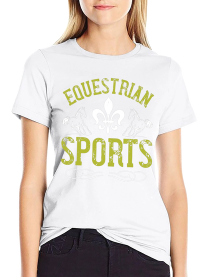 Equestrian Sports Graphic Print T-Shirt
