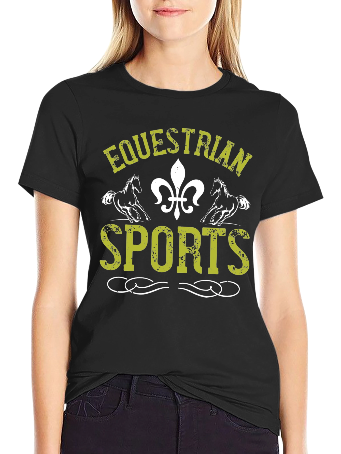 Equestrian Sports Graphic Print T-Shirt