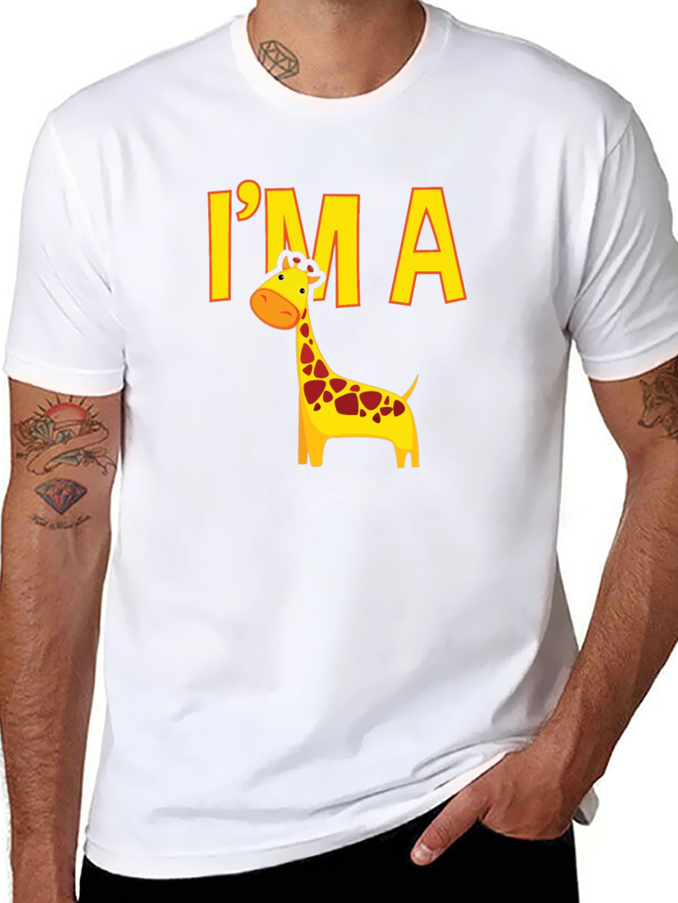 Im a Giraffe Black T-Shirt