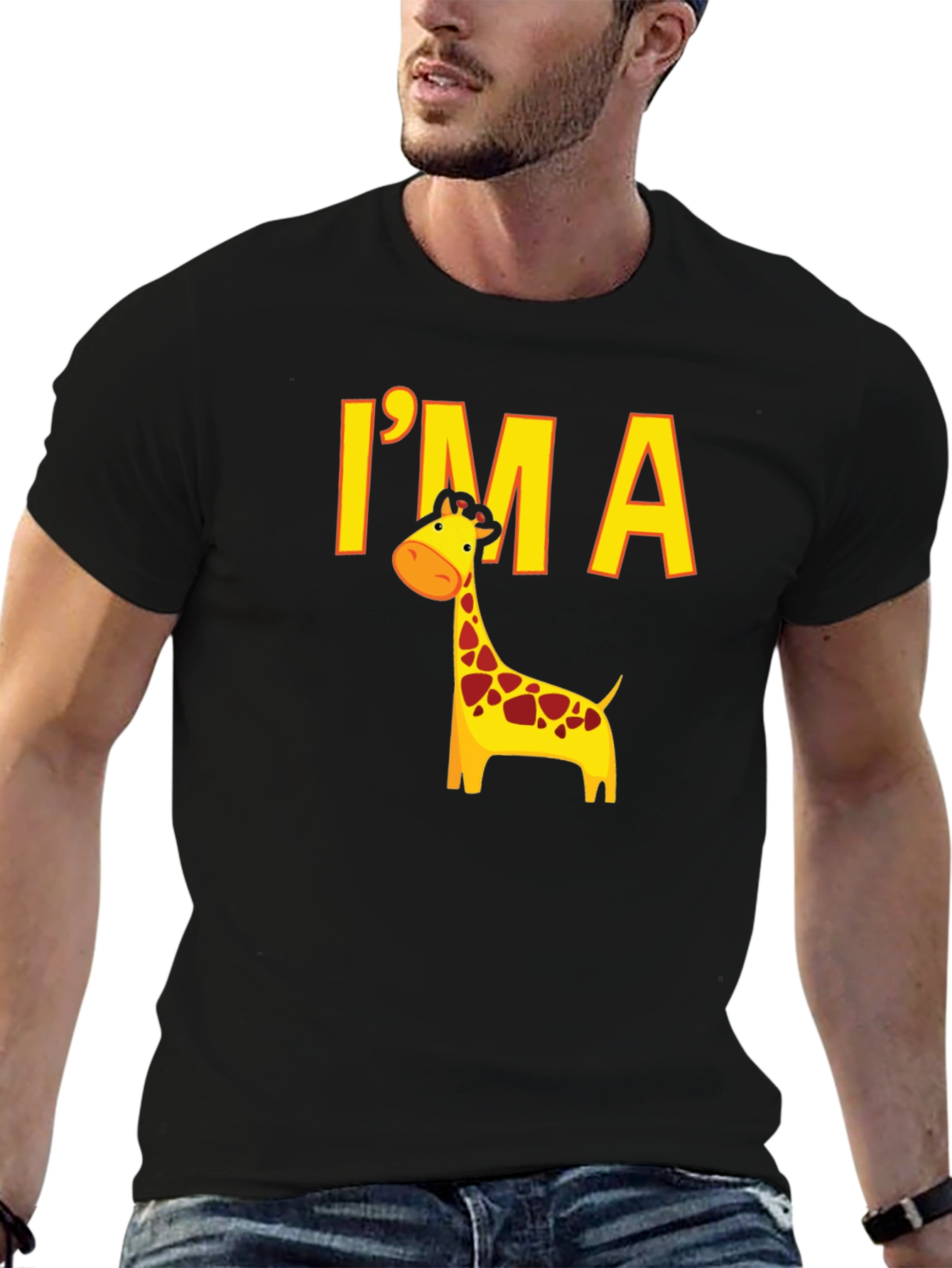 Im a Giraffe Black T-Shirt