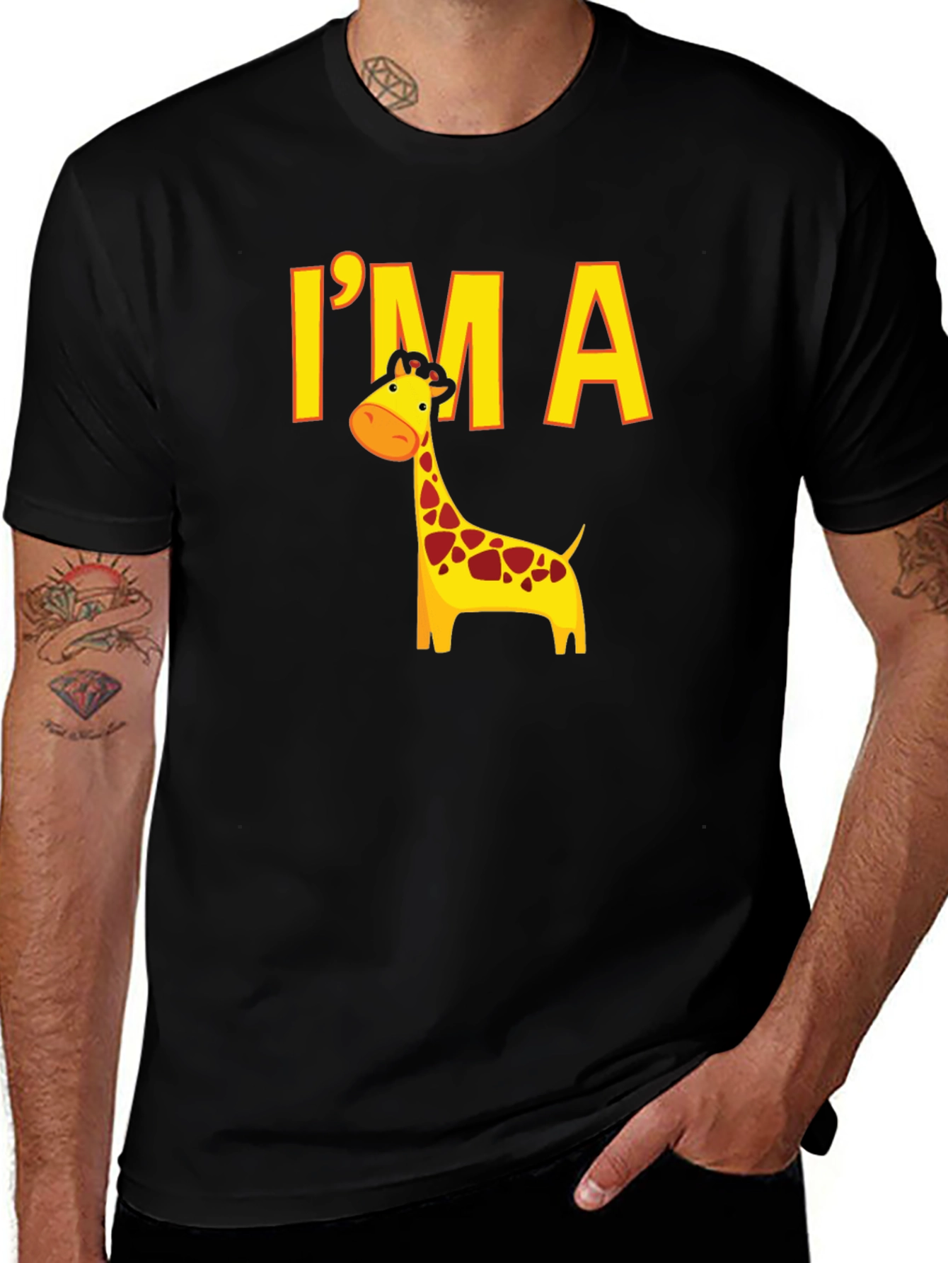 Im a Giraffe Black T-Shirt