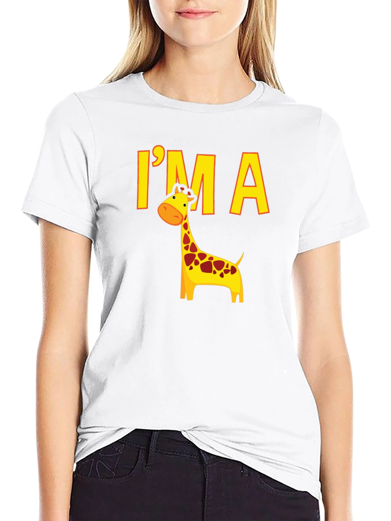 Im a Giraffe Black T-Shirt