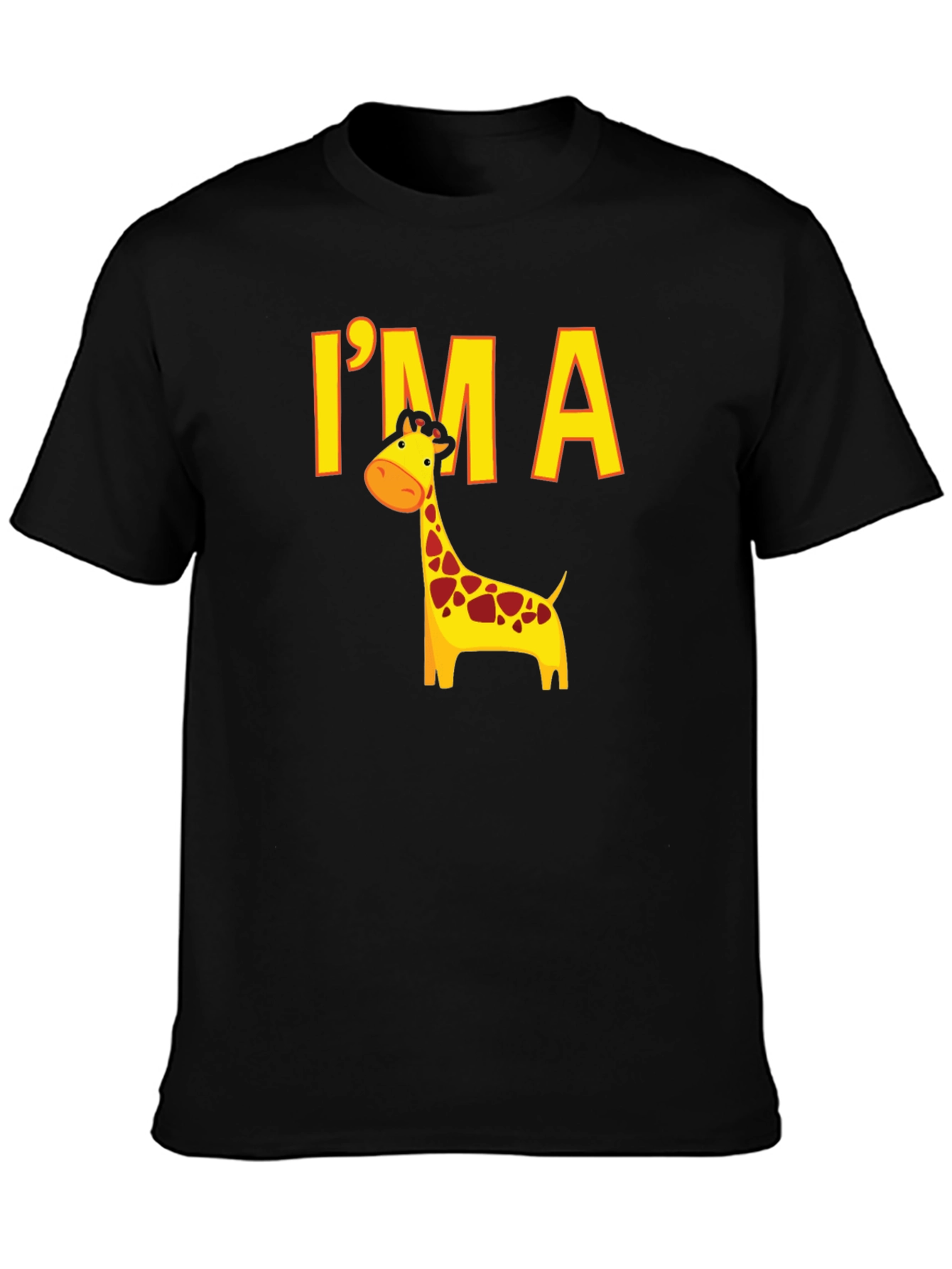 Im a Giraffe Black T-Shirt