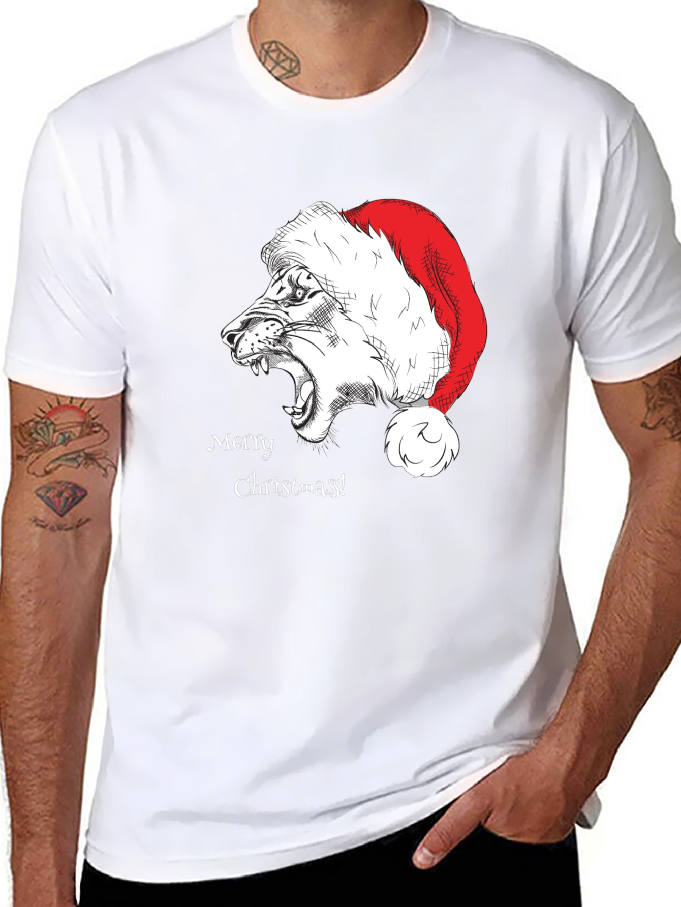 Merry Christmas Lion T-Shirt