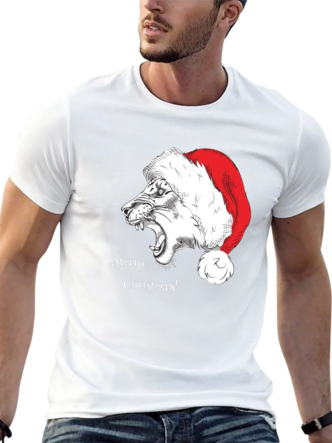 Merry Christmas Lion T-Shirt