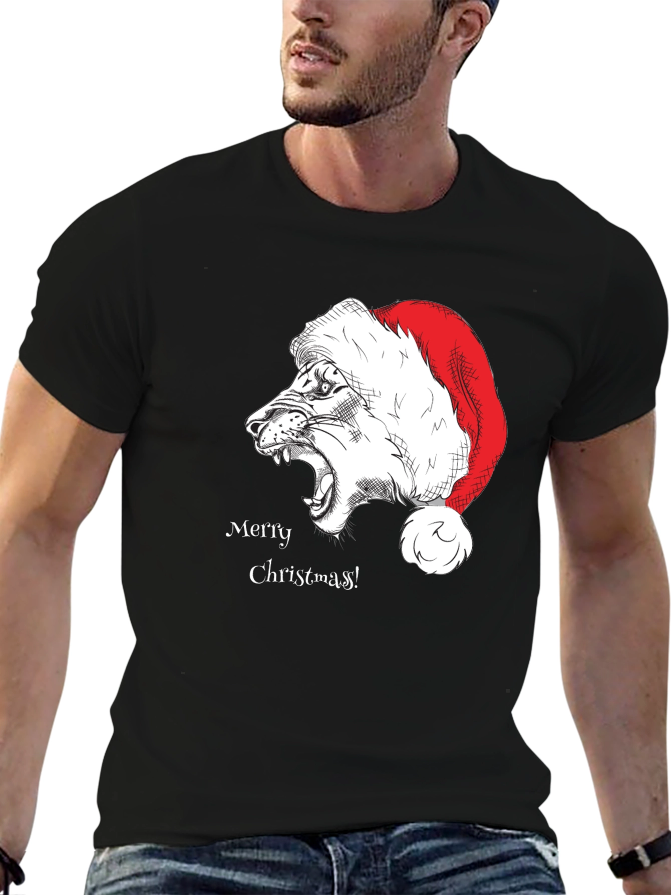 Merry Christmas Lion T-Shirt
