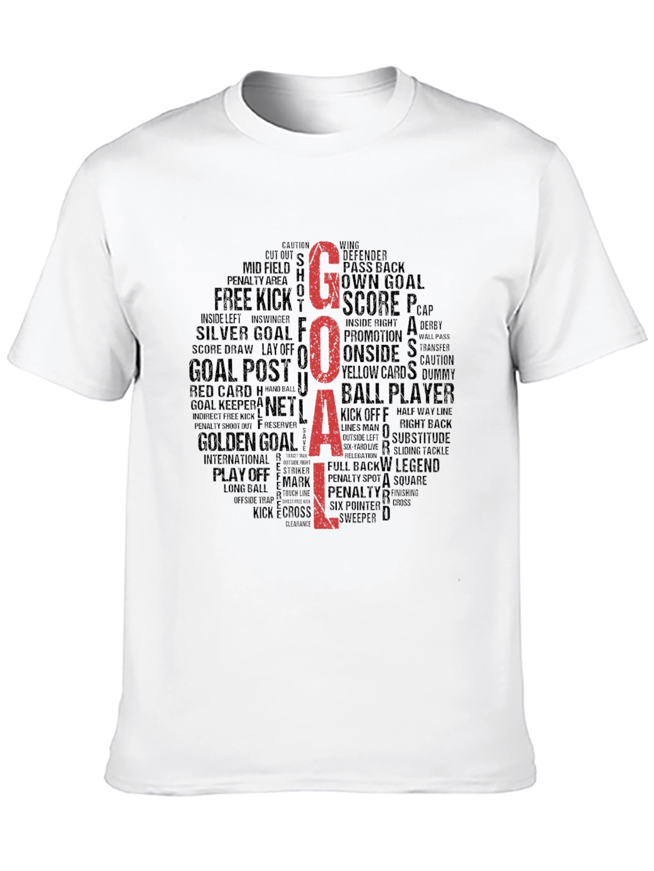 Goal! Soccer Word Cloud Graphic Tee