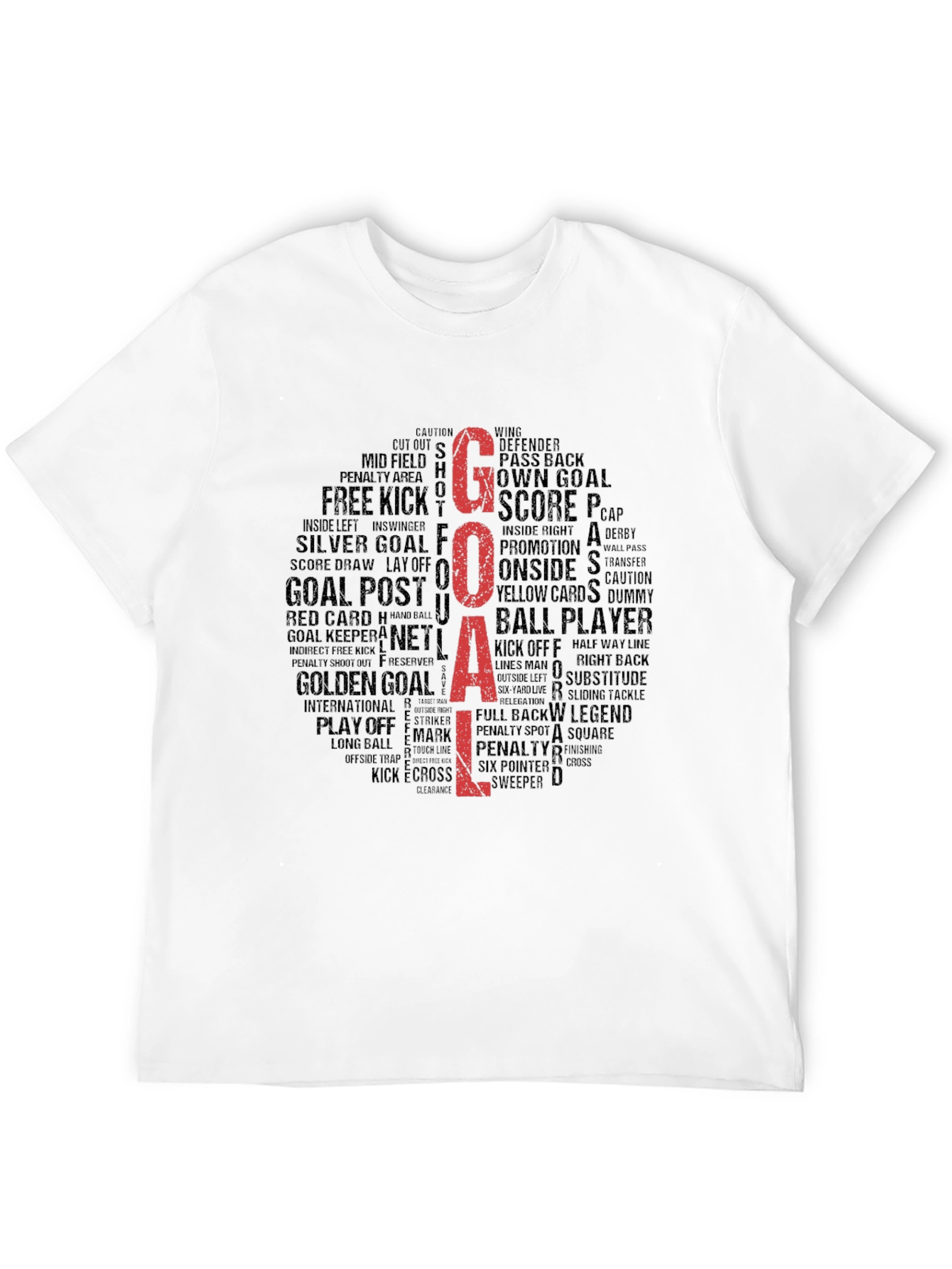 Goal! Soccer Word Cloud Graphic Tee