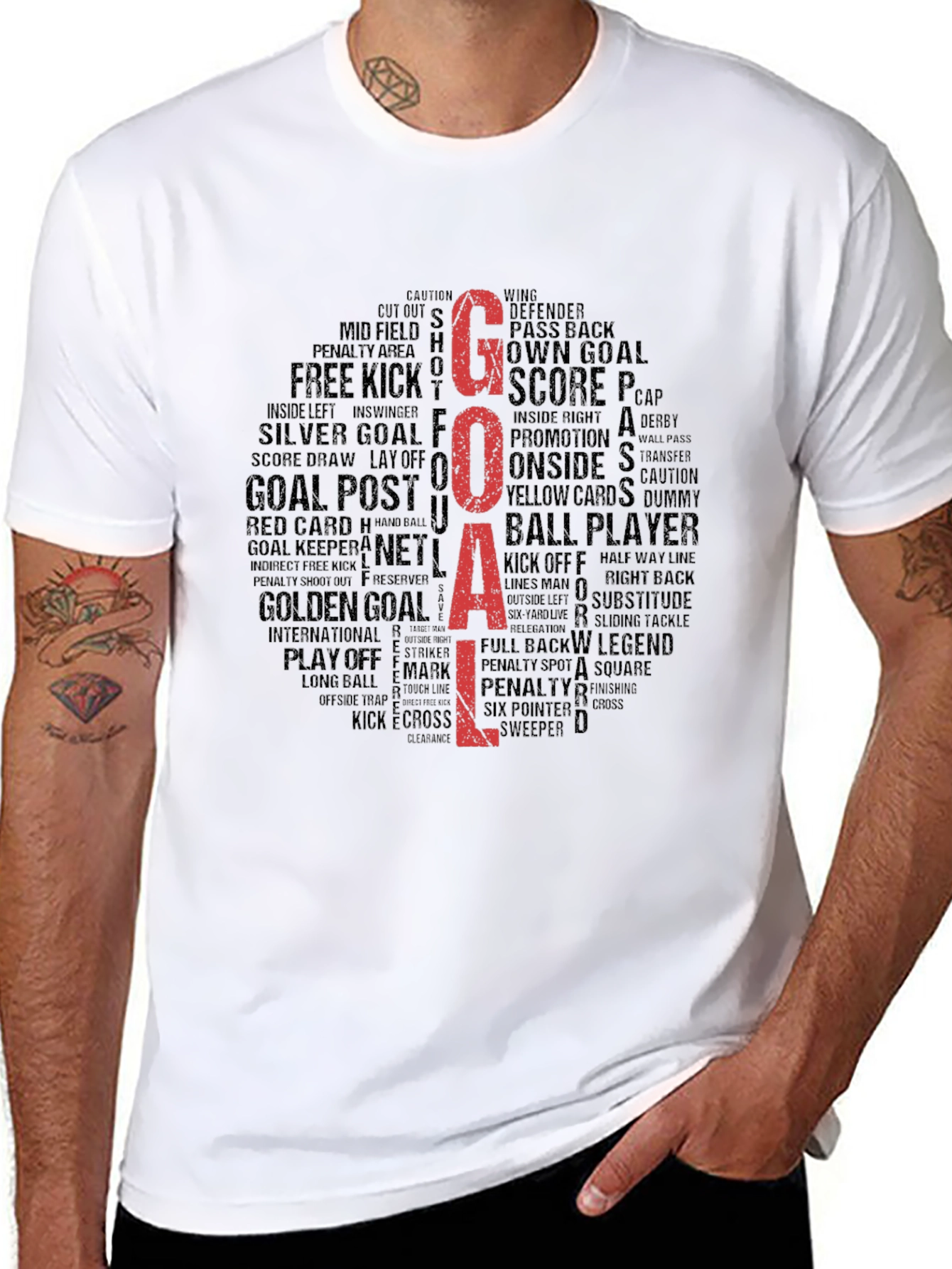 Goal! Soccer Word Cloud Graphic Tee
