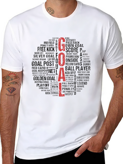 Goal! Soccer Word Cloud Graphic Tee