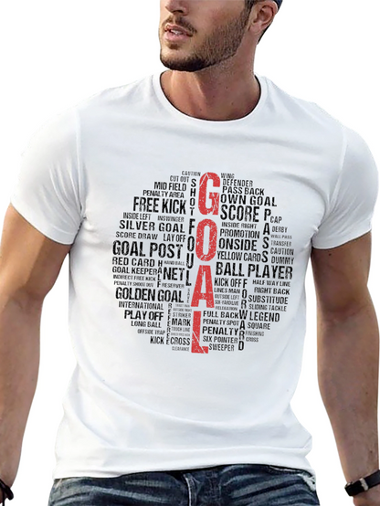 Goal! Soccer Word Cloud Graphic Tee