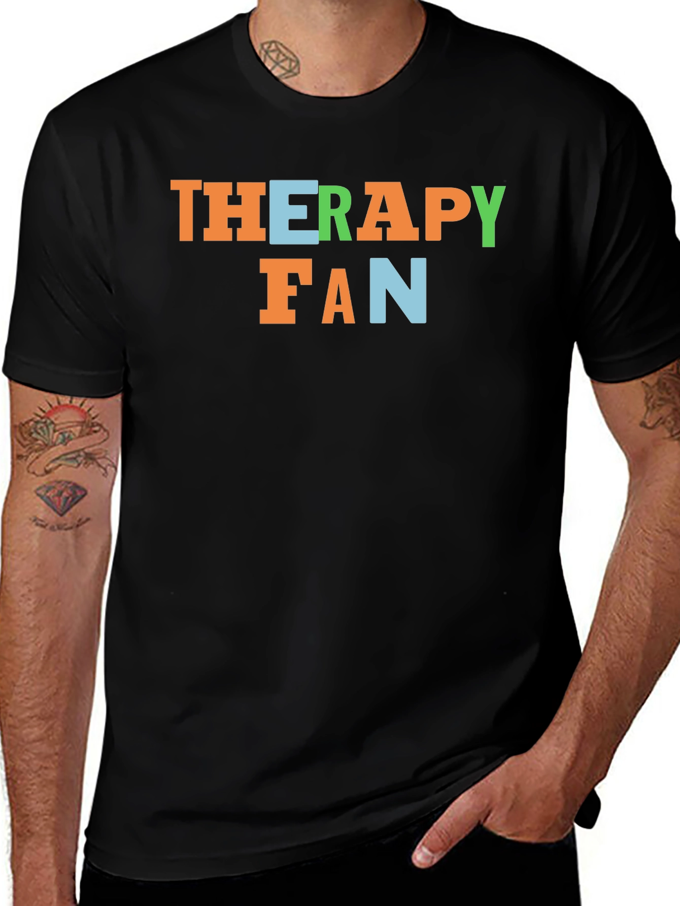 Therapy Fan Graphic Tee - Soft Cotton Blend