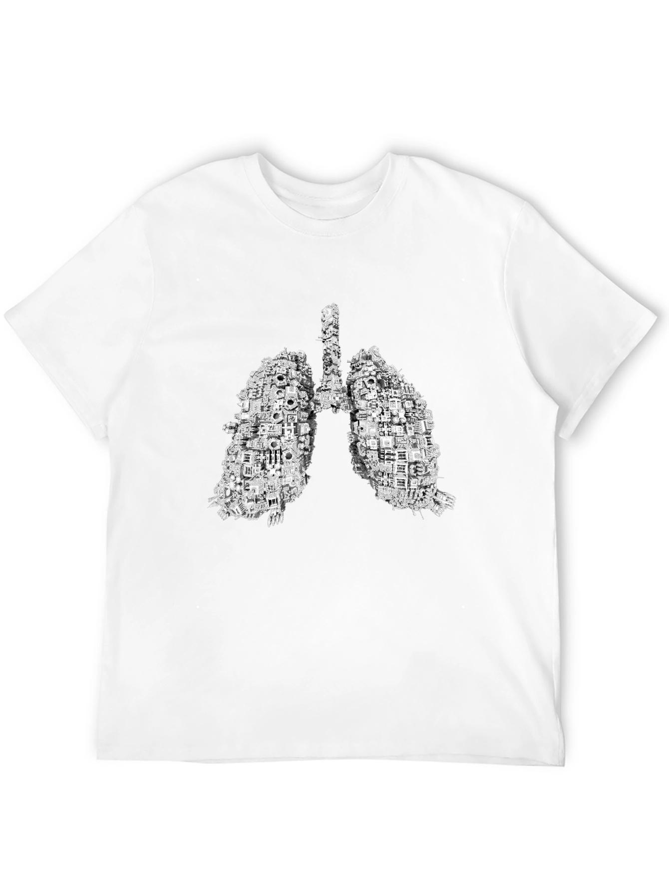 Tech Lungs Graphic Tee - Unique Anatomical Design