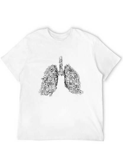 Tech Lungs Graphic Tee - Unique Anatomical Design