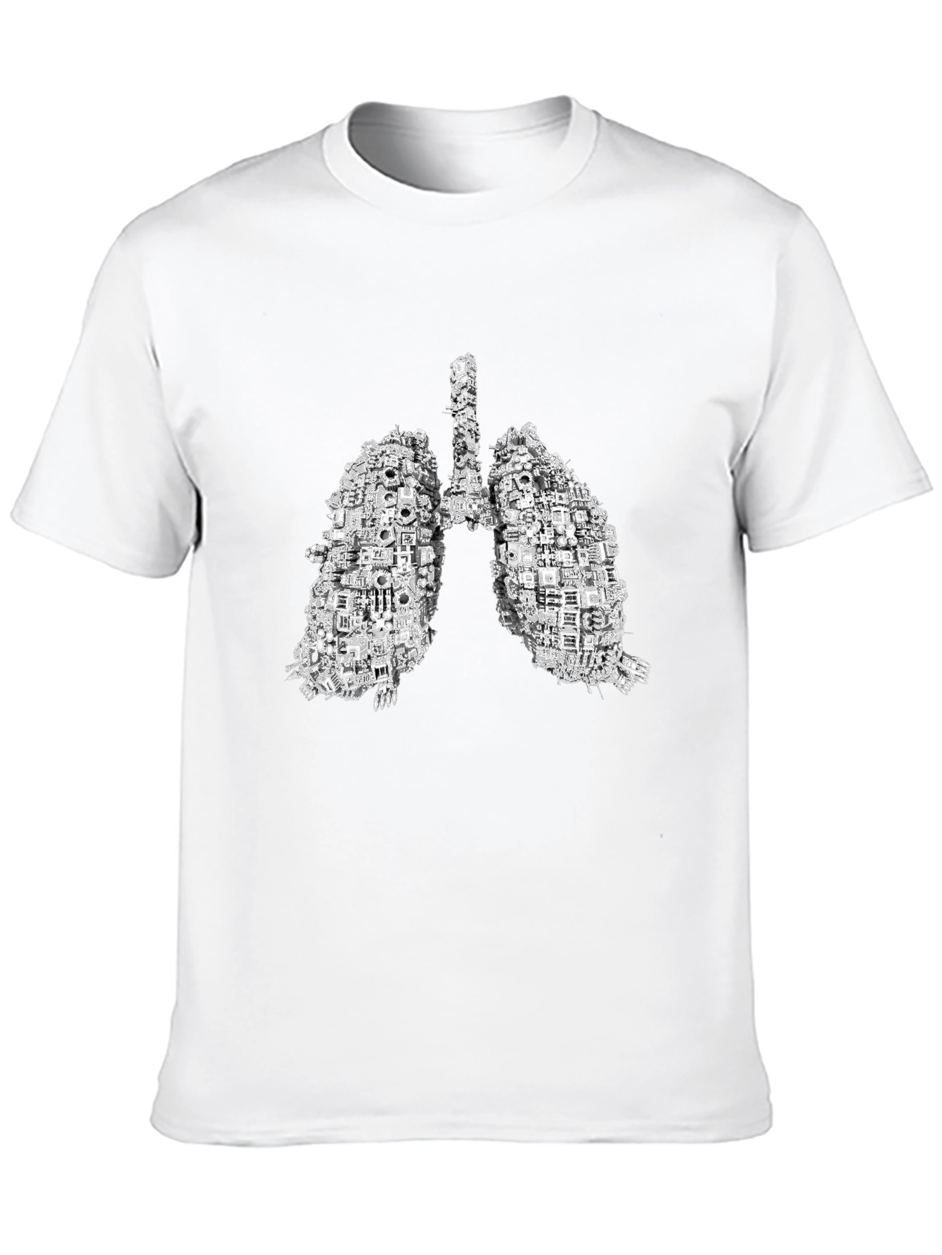 Tech Lungs Graphic Tee - Unique Anatomical Design