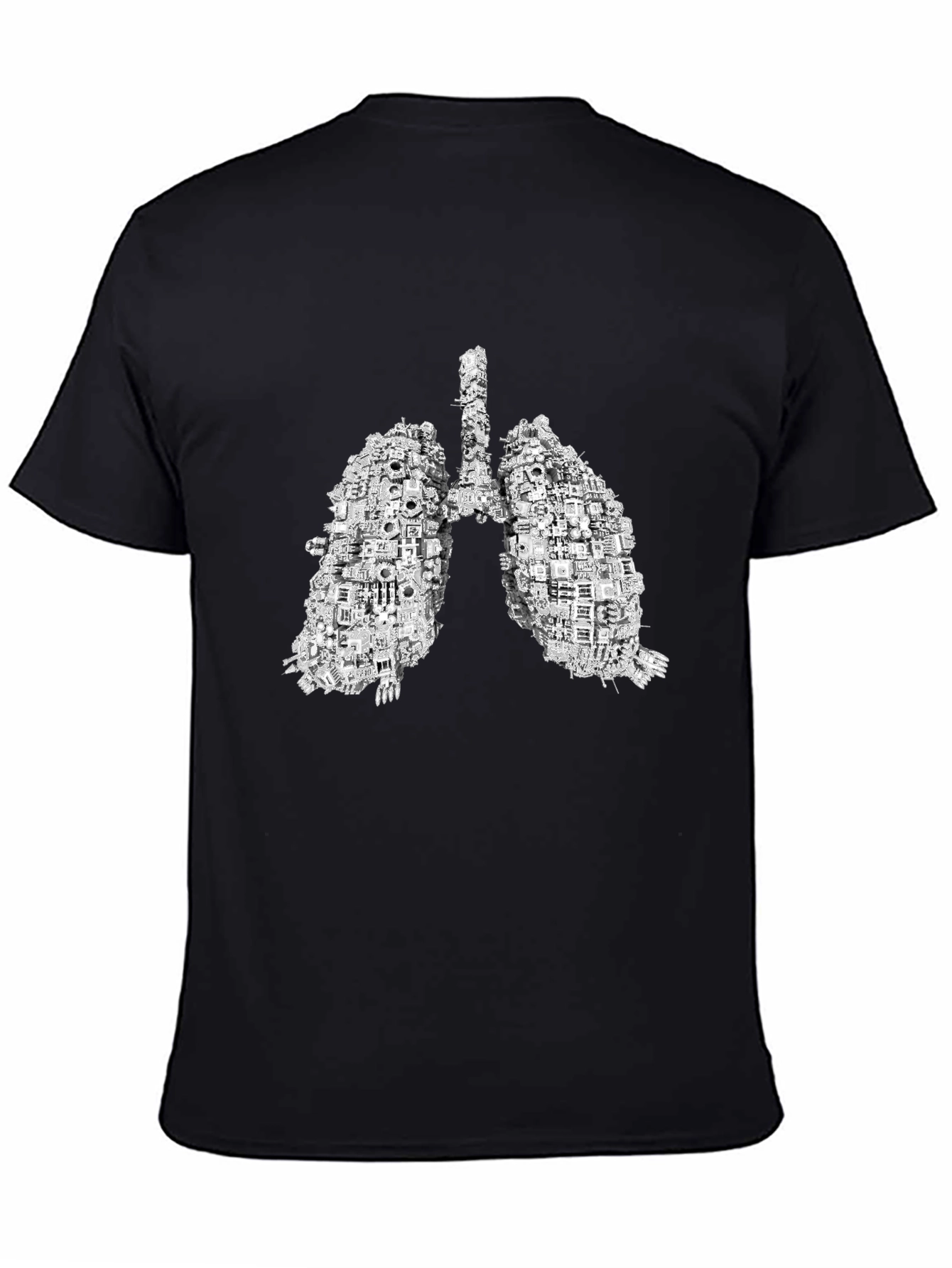 Tech Lungs Graphic Tee - Unique Anatomical Design