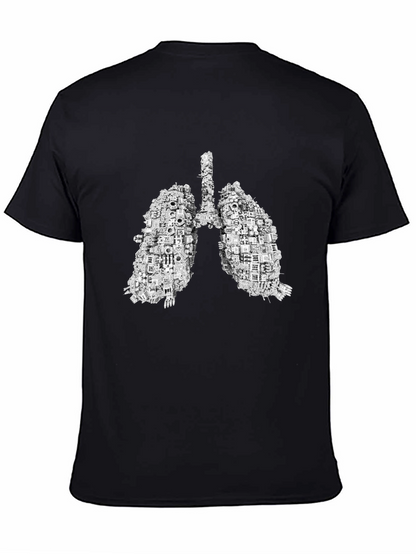 Tech Lungs Graphic Tee - Unique Anatomical Design