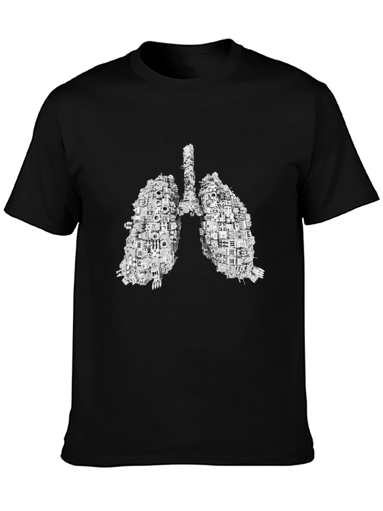 Tech Lungs Graphic Tee - Unique Anatomical Design
