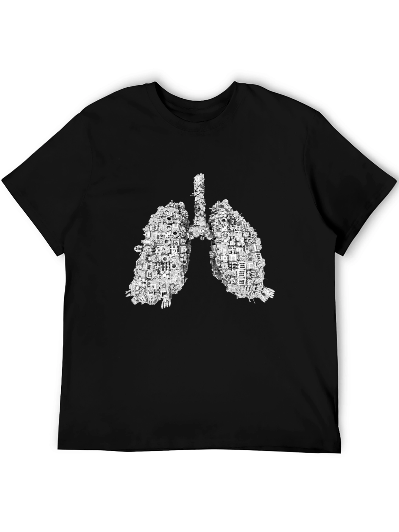 Tech Lungs Graphic Tee - Unique Anatomical Design