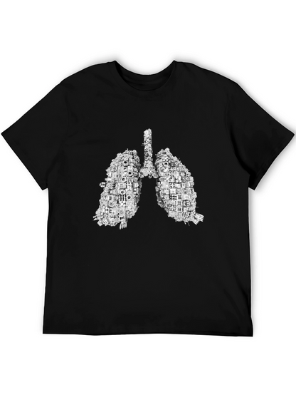 Tech Lungs Graphic Tee - Unique Anatomical Design