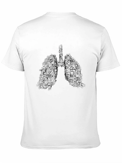 Tech Lungs Graphic Tee - Unique Anatomical Design