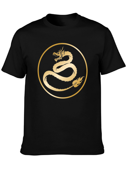 Dragon Circle Graphic Tee - Black