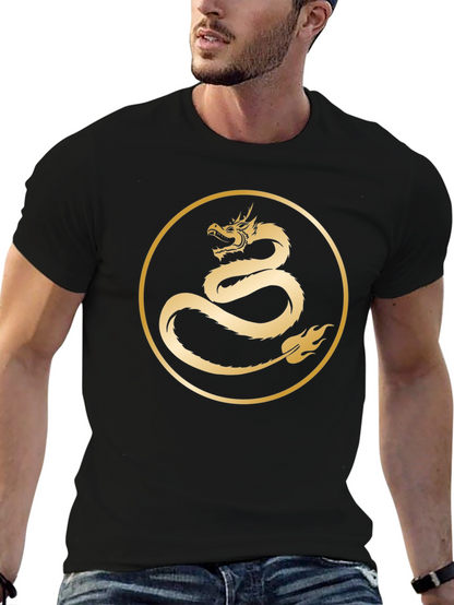 Dragon Circle Graphic Tee - Black