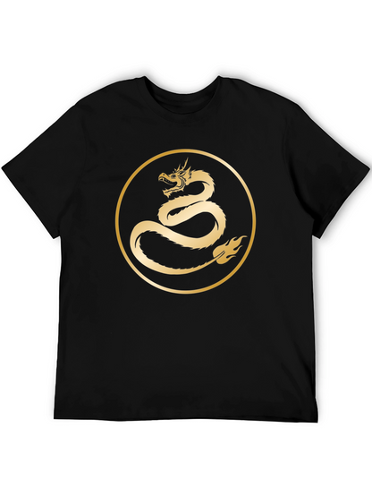 Dragon Circle Graphic Tee - Black