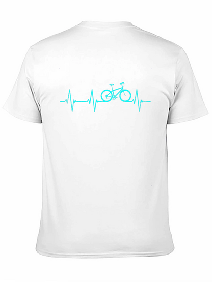 Heartbeat Bicycle Black T-Shirt