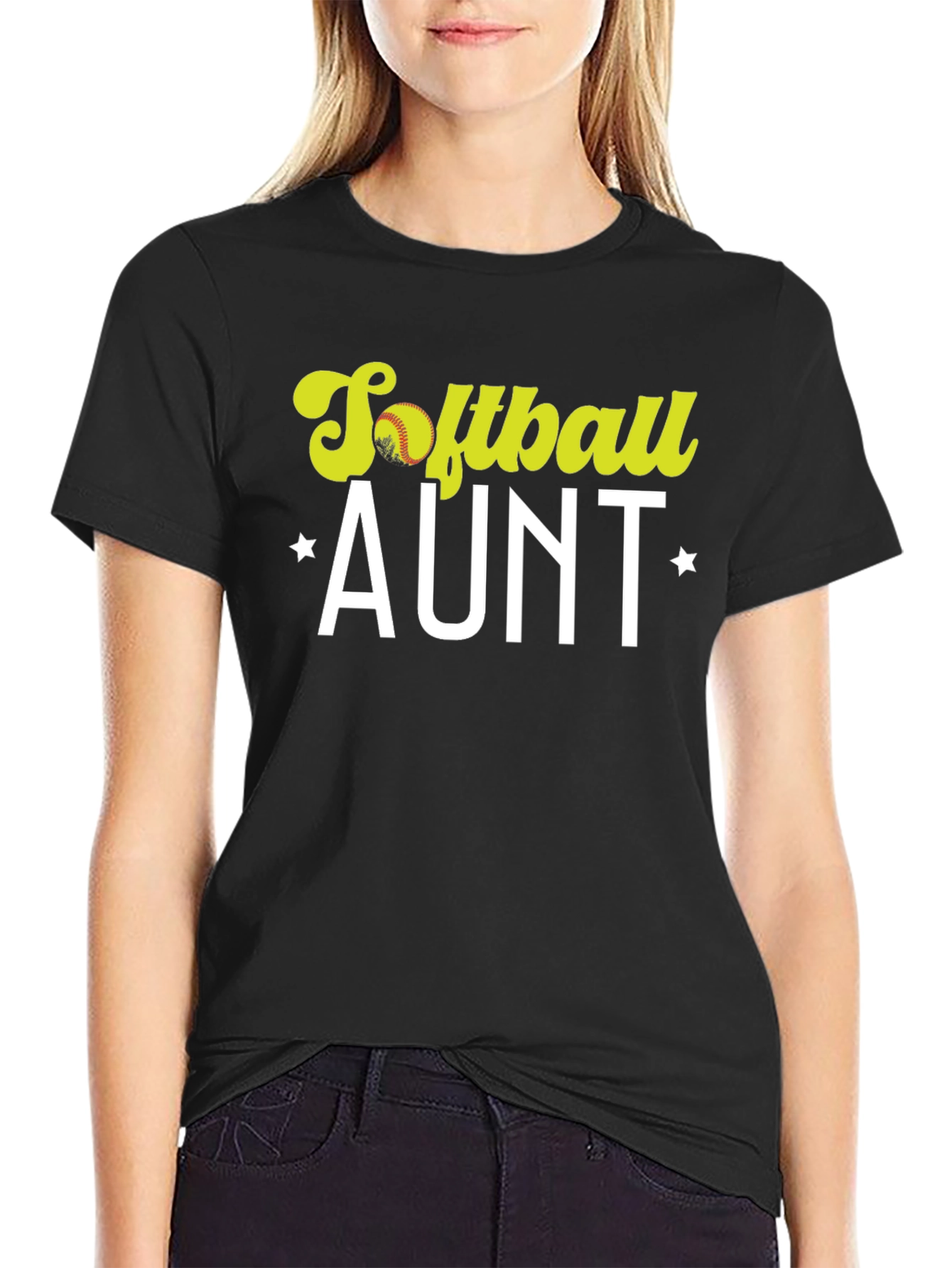 Softball Aunt Graphic T-Shirt