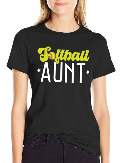 Softball Aunt Graphic T-Shirt