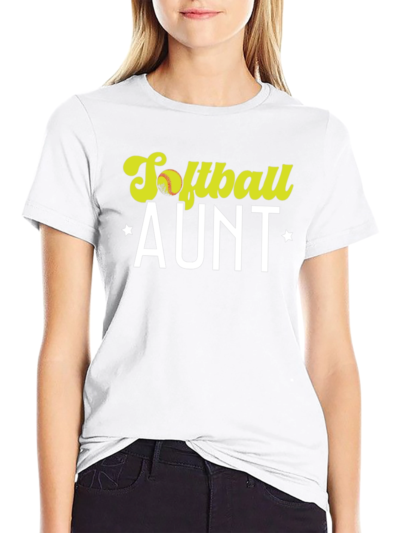 Softball Aunt Graphic T-Shirt